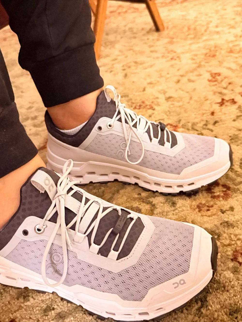 Women’s Athletic Sneakers in black and Charcoal gray with k- Breathable Support